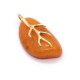 Natural Baltic Amber Pendant Butterscotch color gold plated silver 925
