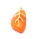 Natural Baltic Amber Pendant Butterscotch color gold plated silver 925