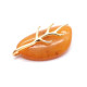 Natural Baltic Amber Pendant Butterscotch color gold plated silver 925