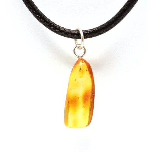 Honey Color Baltic Amber Amulet Pendant