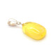 Lemon Color Baltic Amber Amulet Pendant 45