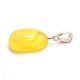 Lemon Color Baltic Amber Amulet Pendant 45