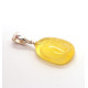 Lemon Color Baltic Amber Amulet Pendant 45