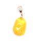 Lemon Color Baltic Amber Amulet Pendant 45