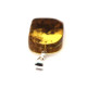 Baltic Amber Pendant Light Green Shade Color With Plants Inclusions ST Silver Hook