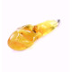 Natural Shape Baltic Amber Pendant Lemon Color