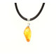 Baltic Amber Pendant Lemon Color With Leather String