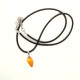 Baltic Amber Pendant Lemon Color With Leather String