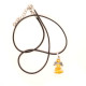 Polished Chips Style Baltic Amber Pendant Honey Color "GUARDIAN ANGEL"
