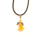Polished Chips Style Baltic Amber Pendant Honey Color "GUARDIAN ANGEL"
