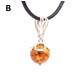 Baltic Amber Pendant Dark Cognac Color  Serling Silver 925