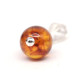 Baltic Amber Pendant Dark Cognac Color  Serling Silver 925