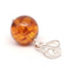 Baltic Amber Pendant Dark Cognac Color  Serling Silver 925