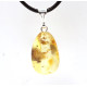 Yellow Baltic Amber Pendant with Sterling Silver 925