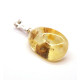 Yellow Baltic Amber Pendant with Sterling Silver 925