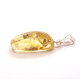 Yellow Baltic Amber Pendant with Sterling Silver 925