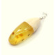 Unique Design Pendant "Silver, Amber, Pine Tree"