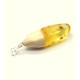 Unique Design Pendant "Silver, Amber, Pine Tree"