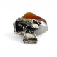 Exclusive 925 Sterling Silver "Lizard" Pendant with Massive Natural Baltic Amber