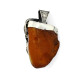 Exclusive 925 Sterling Silver "Lizard" Pendant with Massive Natural Baltic Amber