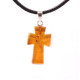 Cognac Color Baltic Amber cross Pendant