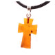 Cognac Color Baltic Amber cross Pendant