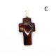 Cherry Baltic Amber Cross Pendant